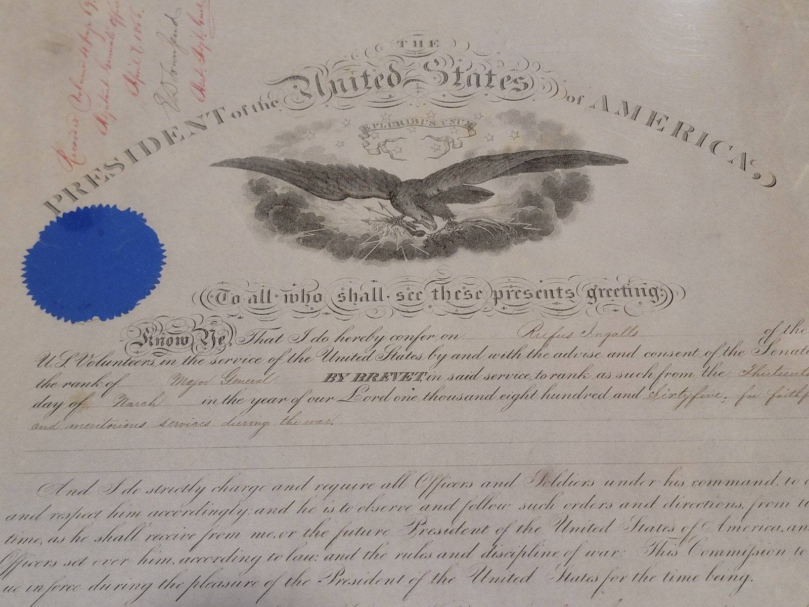 🌟HISTORIC President Andrew Johnson HAND SIGNED 1866 "MAJOR GENERAL" APPOINTMENT