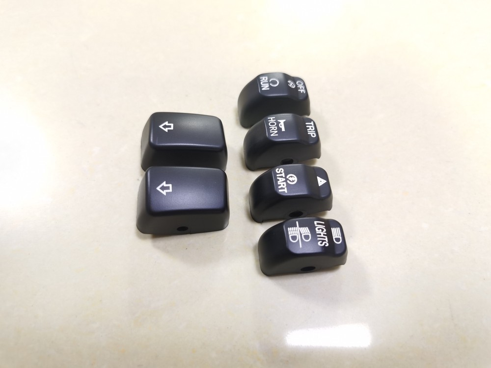 Black ABS Left and Right Hand Control Switch Housing Button Cap For Harley Dyna