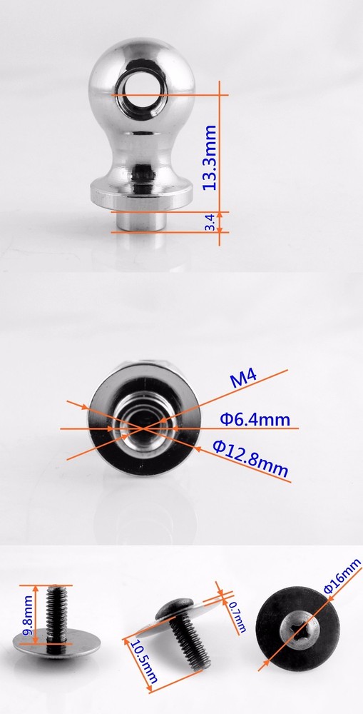 10 Single End Tom Drum Lugs with Mounting Screws