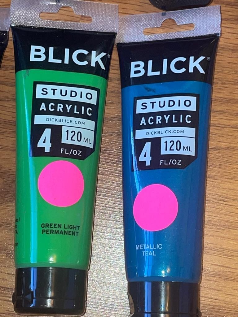 Lot of 11 BLICK Studio Acrylic Paint 4 oz each Different Colors Brand NEW