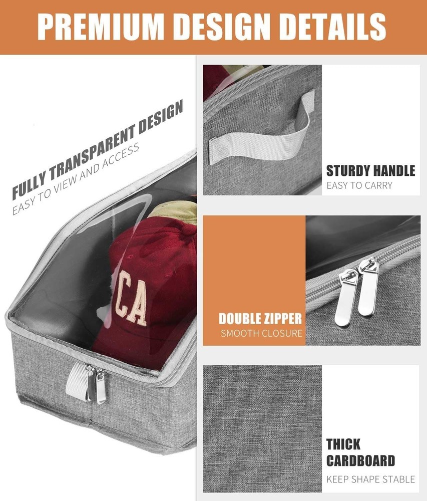 Hat Organizer for Baseball Caps, Hat Storage Holder Container for Closet 1