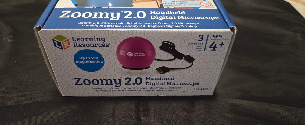 Learning Resources Zoomy 2.0 Handheld Digital Microscope STEM 54X Magnification
