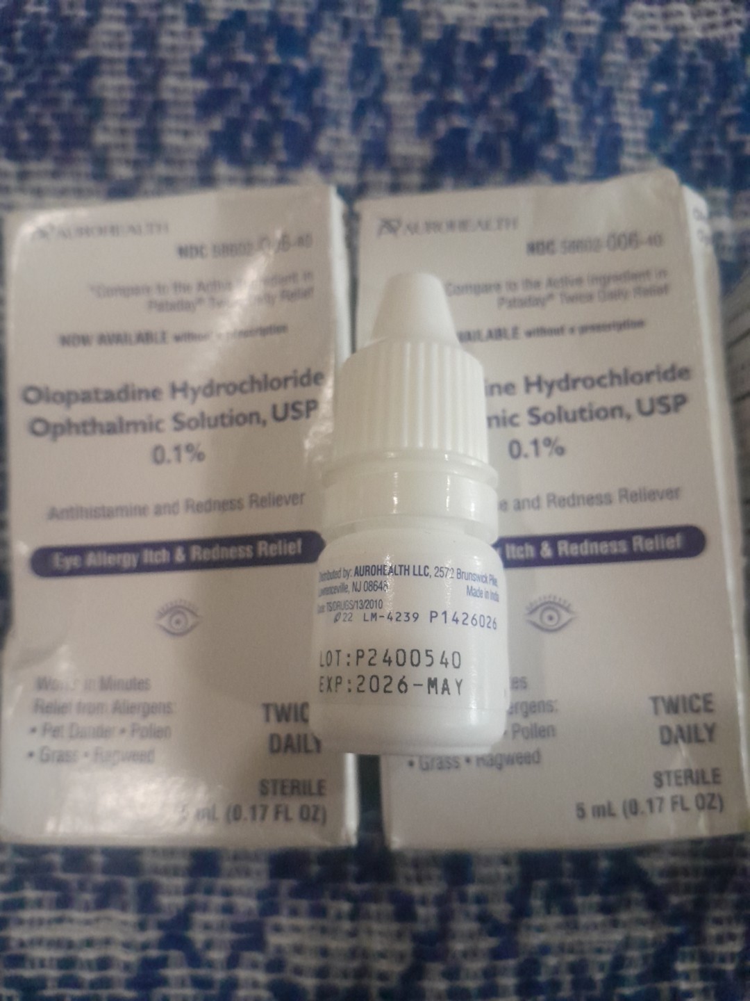 Olopatadine Hydrochloride Ophthalmic Solution, USP 0.1% , 5 ml Drops