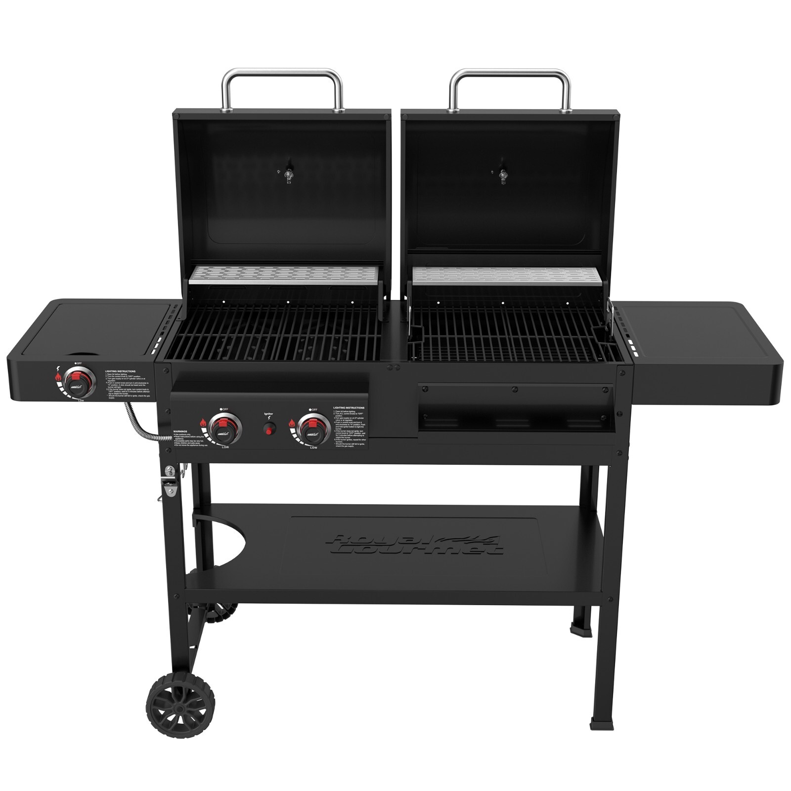 Royal Gourmet 2-Burner Gas and Charcoal Combo Grill with Side Burner