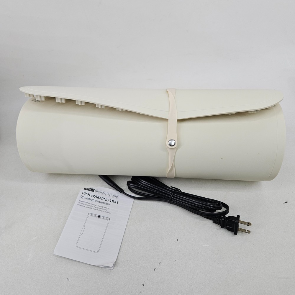 Electric Dish Warming Tray Full Surface Heating Rollable Beige 36x15"