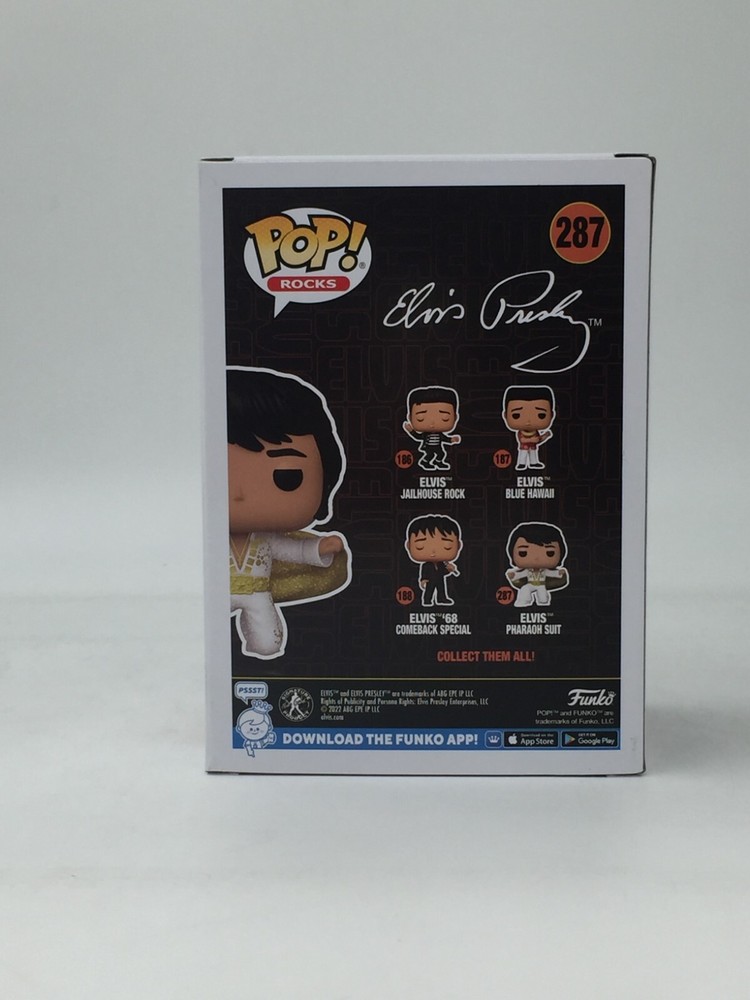 Funko Pop! Rocks Elvis Pharaoh Suit #287 Diamond Amazon Exclusive W/Protector