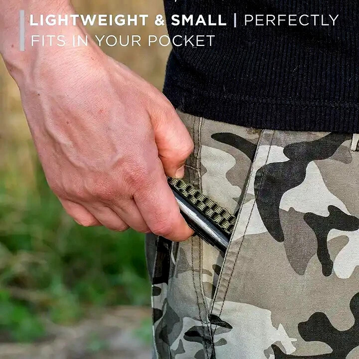 HUGE FERRO ROD Emergency FIRE STARTER Flint & Military Paracord Survival Camping