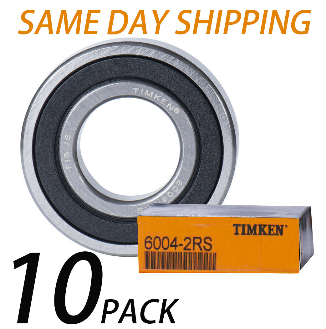 10PCS TIMKEN Brand 6004-2RS 20X42X12MM Double Rubber Seal Bearings 6004RS