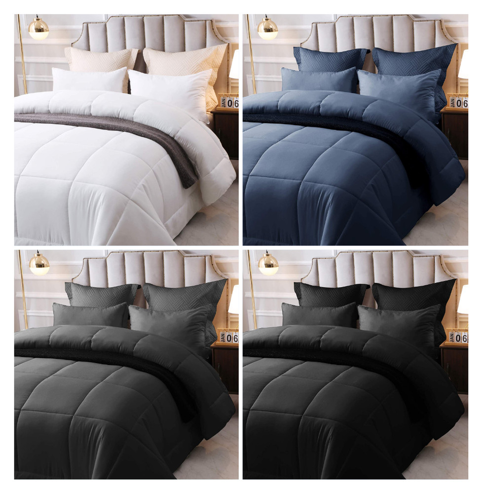 2/3PCS Duvet Insert Down Alternative Comforter Soft Microfiber Bedding Set Gift