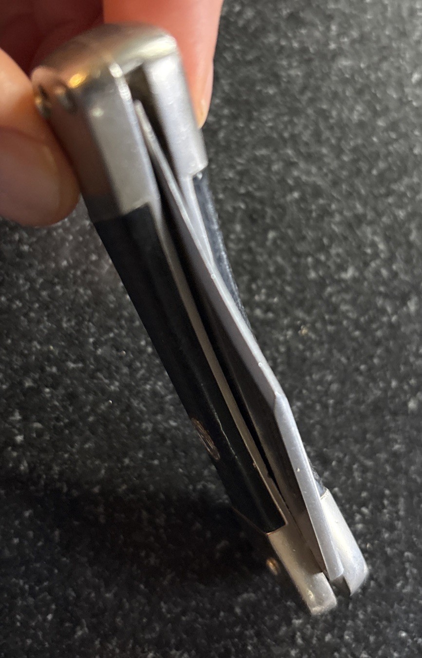 1978 Rare Puma 265 Seargent Germany Folding Knife Hatched Black FOR REPAIR