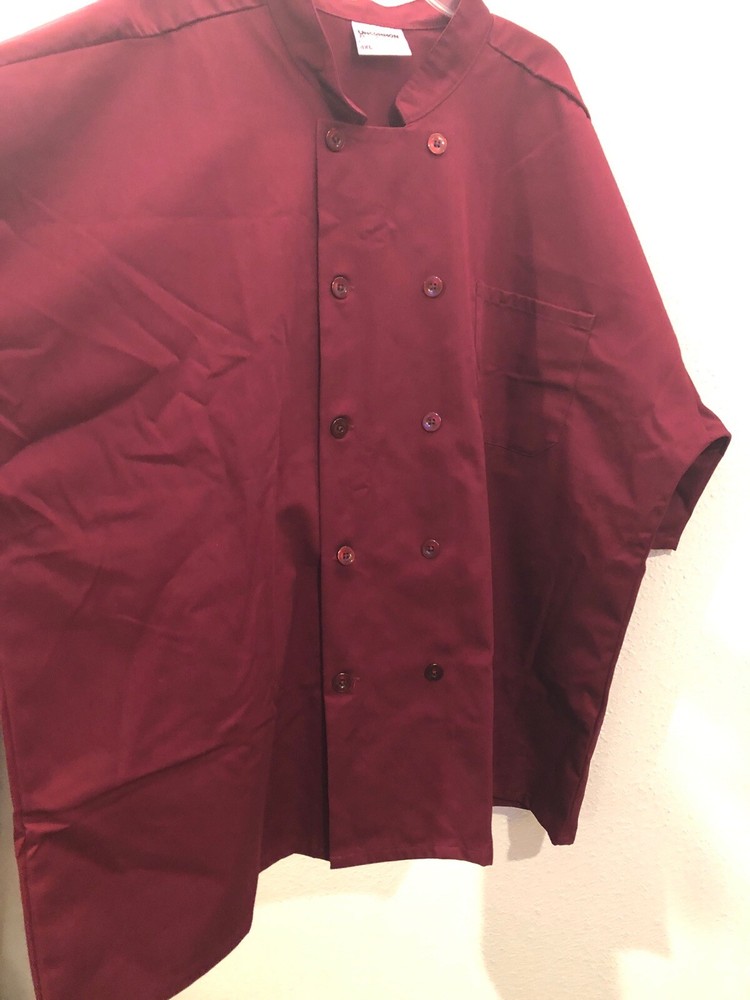 uncommon threads chef coat Burgundy 4XL