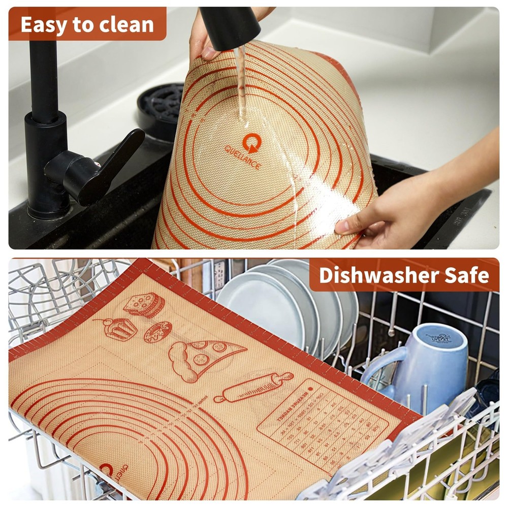 Silicone Baking Pastry Dough Mat - 26x16Inch Extra Large Cookie Bread Rolling Ma