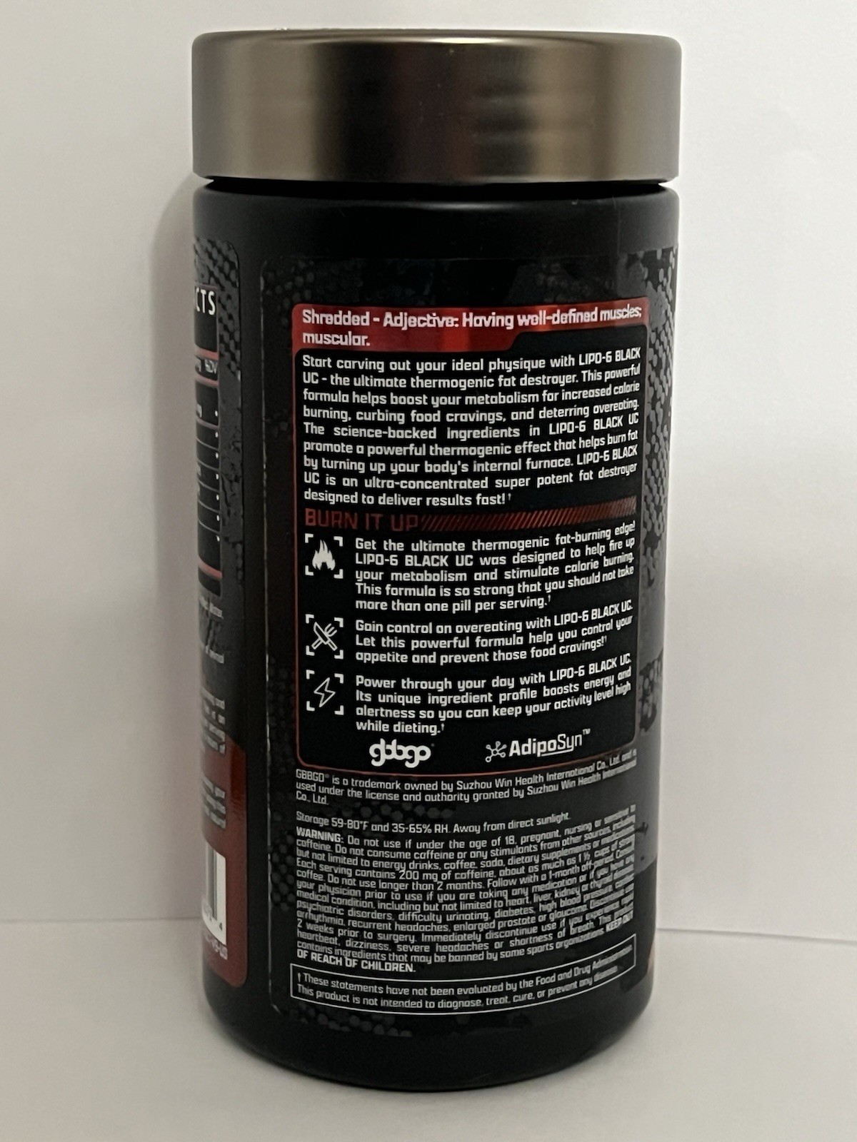 Lipo6 Black Intense Ultra Concentrate Thermogenic Fat Burner Weight. Exp 05/2027