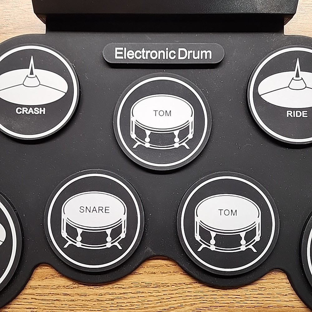 Drum Set Practice Pad Electronic Drum Pad With Pedals - Tested Works