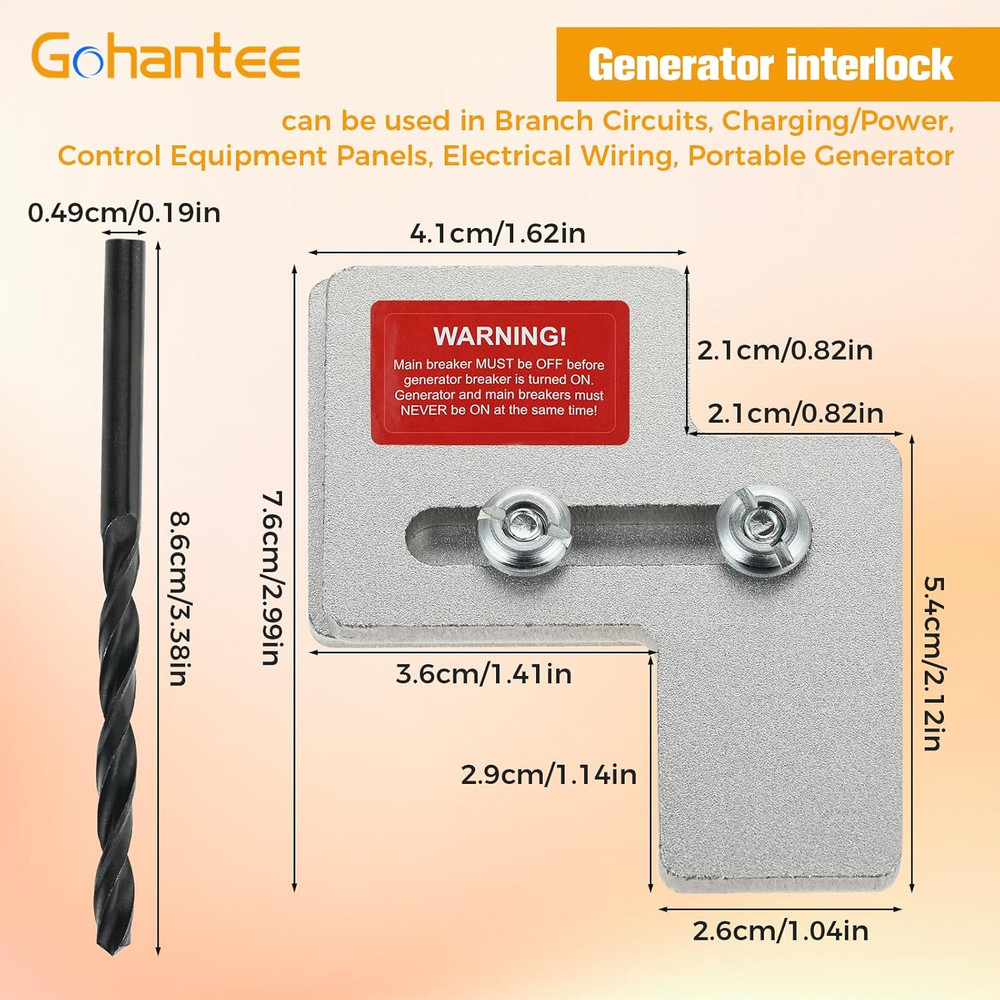 Generator Interlock Kit, Main Breaker Interlock Kit Compatible with Siemens 100