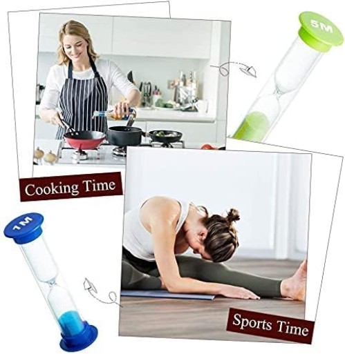 Plastic Sand Timer Sandglass Hourglass Sand Clock Timer 30 sec, 1 min, 2 mins, 3