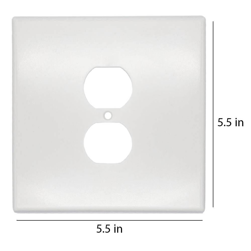Jumbo Over Sized Paintable Wall Plate, Duplex Outlet