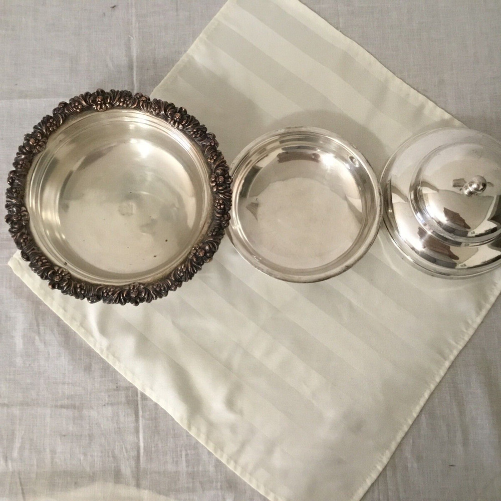 Estate Silverplate Covered Server Bowl/Dish/w insert Sheffield England