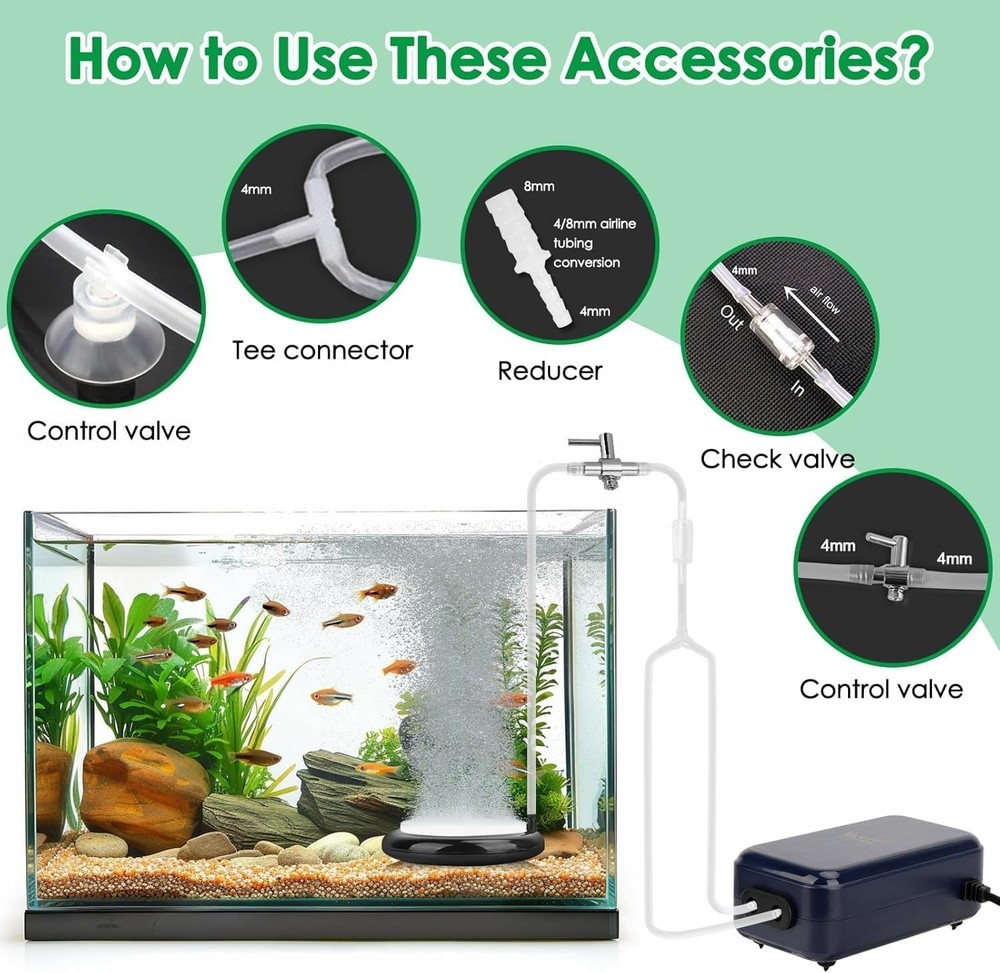 Quiet & Efficient Aquarium Air Stone 4 Inch