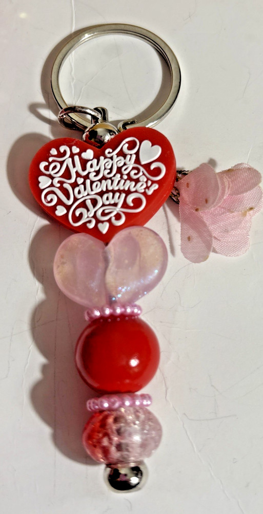 HAND MADE BEAD PEN & KEY CHAIN & Valentines