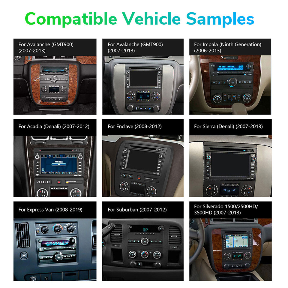 CAM+Car Stereo Android 12 8Core 4+64 For GMC Chevrolet Chevy Yukon Sierra Acadia