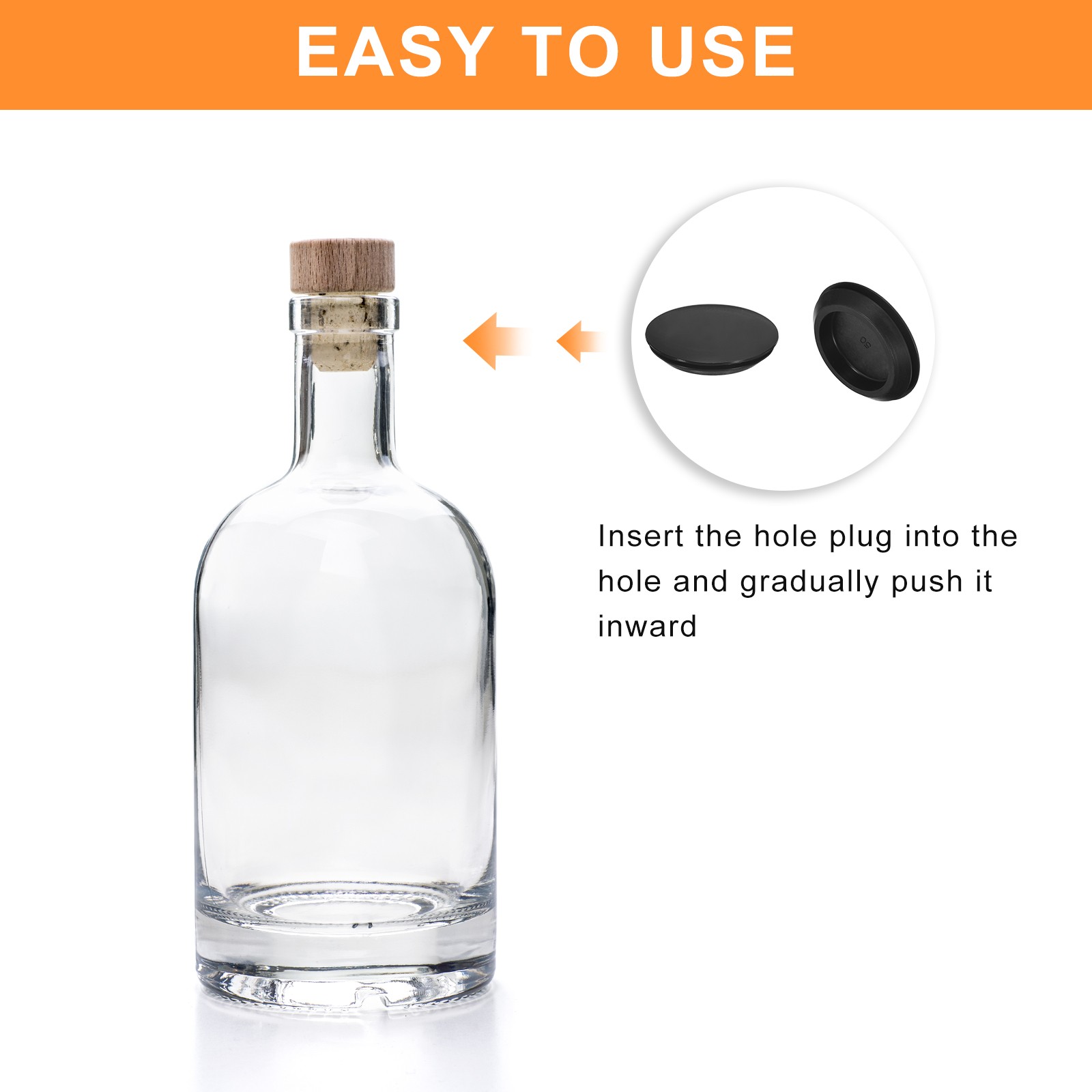 Silicone Plugs Rubber Round Hole Plugs for 50mm Hole Black