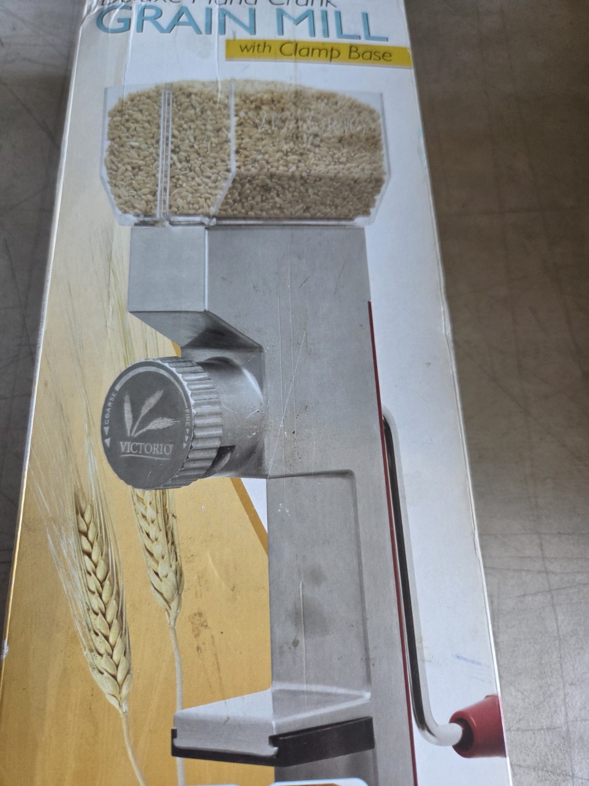 Brand New Victorio Kitchen Crop VKP1024 Deluxe Grain Mill Hand Crank