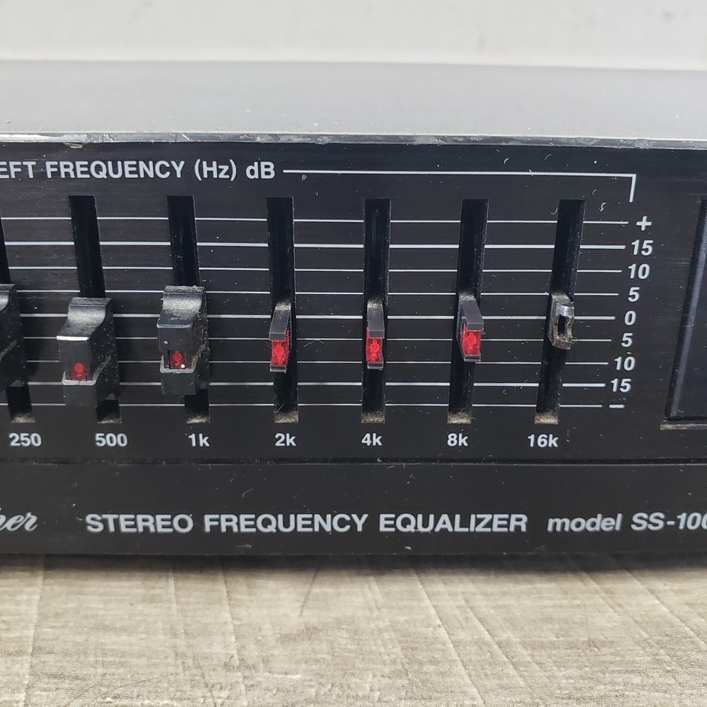 *Powers Up/READ* ADC SS-100SL Graphic Equalizer & Analyzer -Plays- *PARTS*