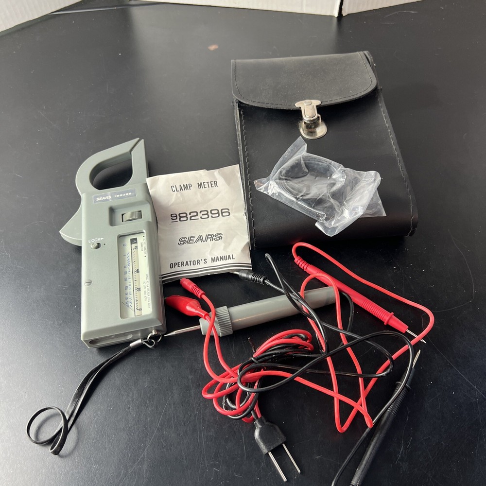 Vintage Sears Ohmmeter Ammeter - 82396 - with Leads & Case