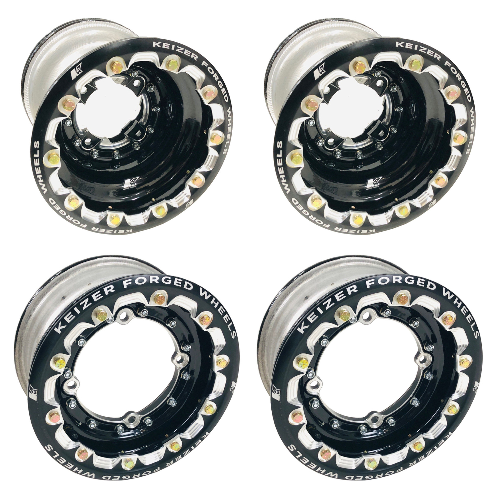 Keizer Racing Forged Beadlock Wheels 9" Rear 10" Front Yamaha YFZ450 Raptor 700