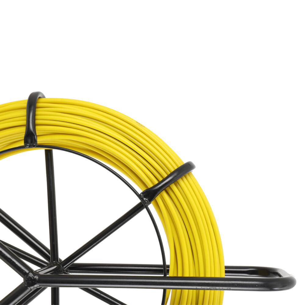 6mm 328ft Fish Tape Puller FiberglassReel Wire Cable Running Duct Rodder