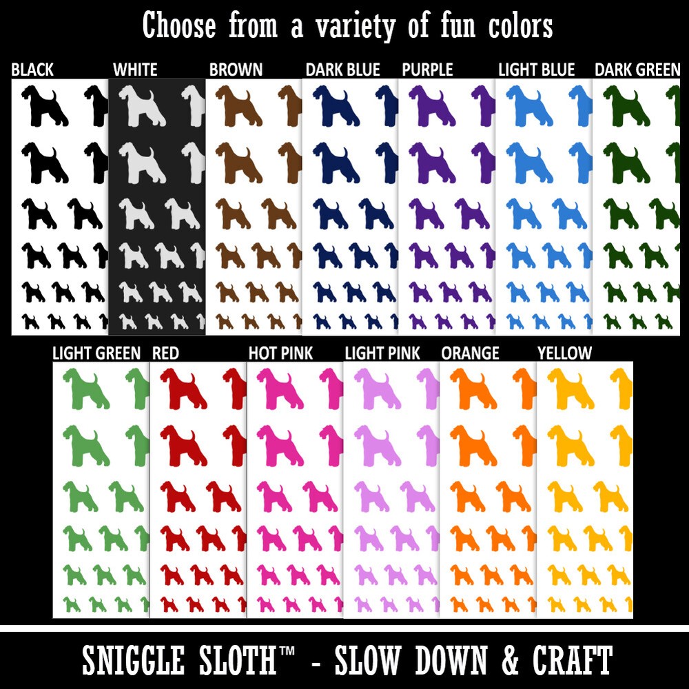 Welsh Terrier Dog Solid Temporary Tattoo Water Resistant Set Collection
