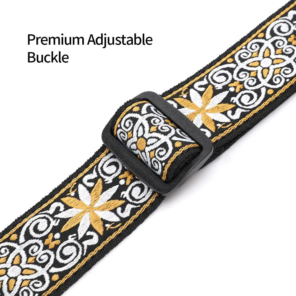 Ukulele Strap No Drill, Adjustable Double J Hook Clip on Uke Shoulder Strap, Haw