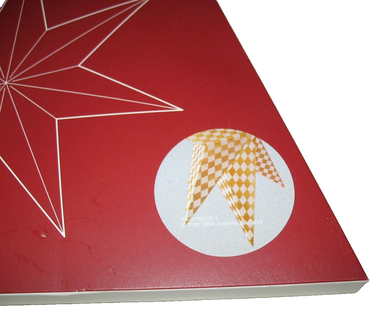 NEW IKEA Strala Lamp Shade Gold & White Harlequin 104.089.37