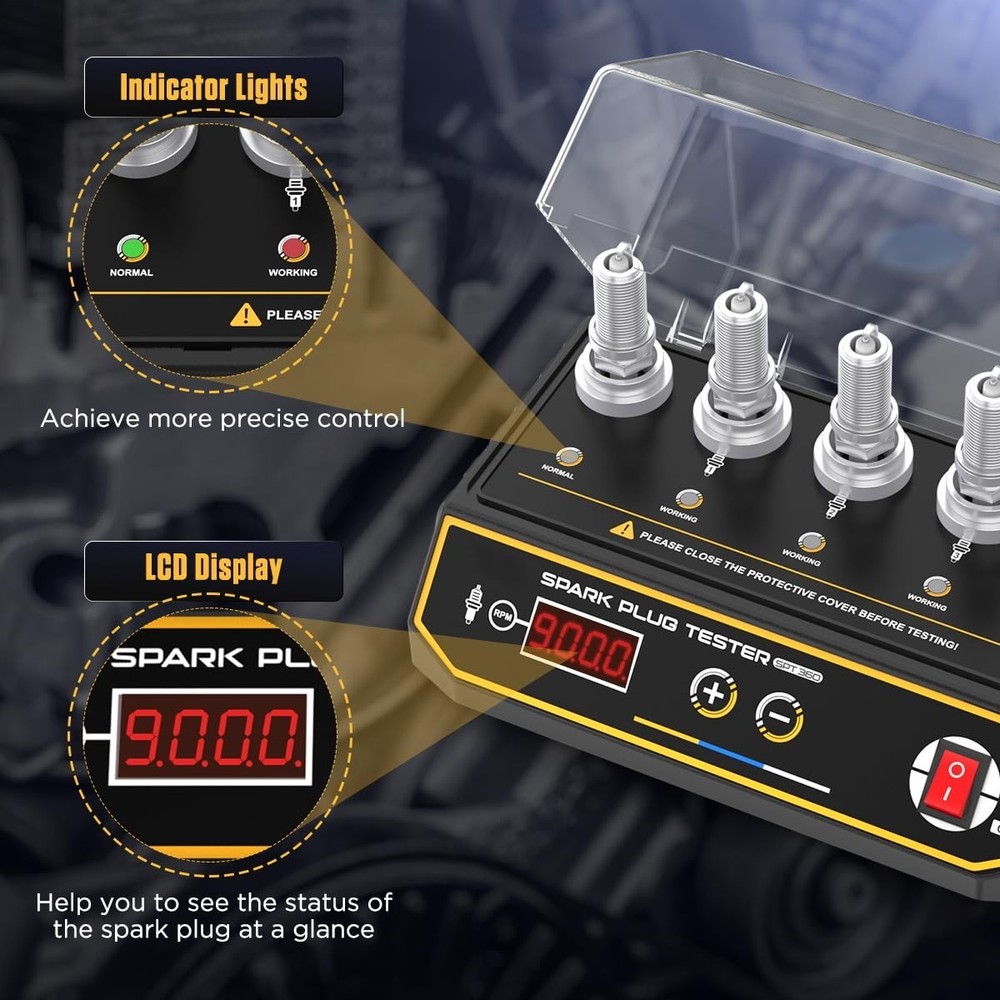 Spark Plug Tester for Gasoline & Diesel Vehicles