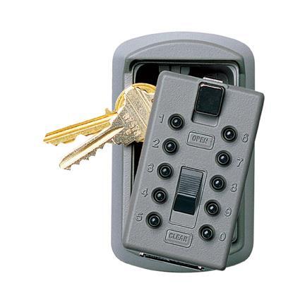 S6 KeySafe Slimline 2-Key Pushbutton Combination Lock Box, Titanium Grey