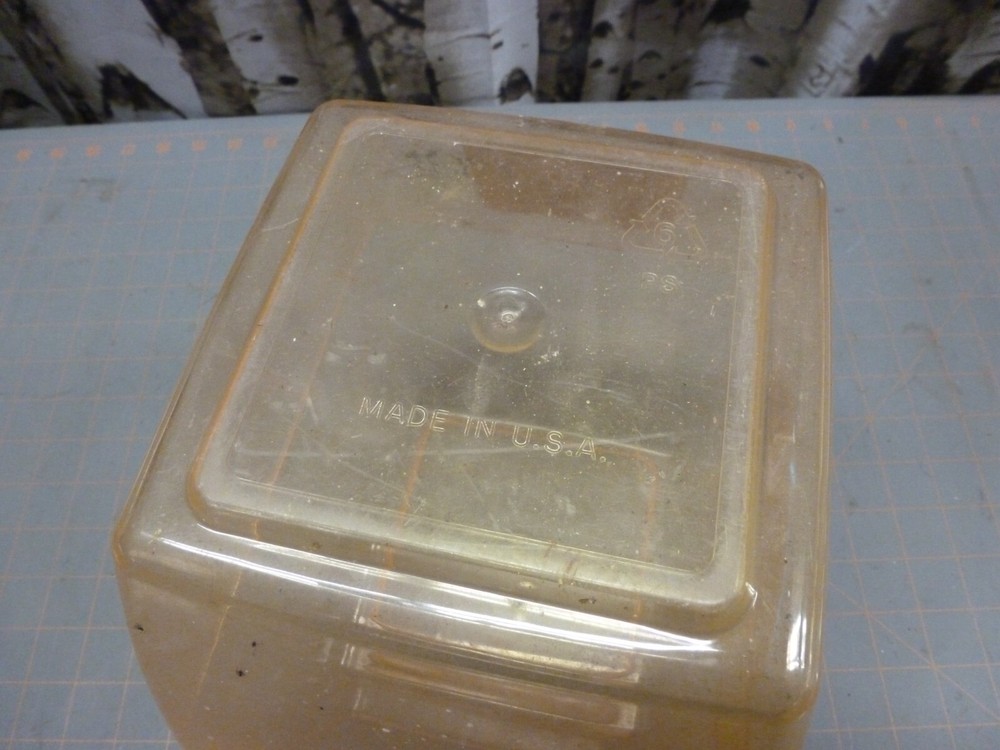 (H) VTG EMPTY Lemon Head Pan Ferrara Candy Counter Jar, Plastic Container