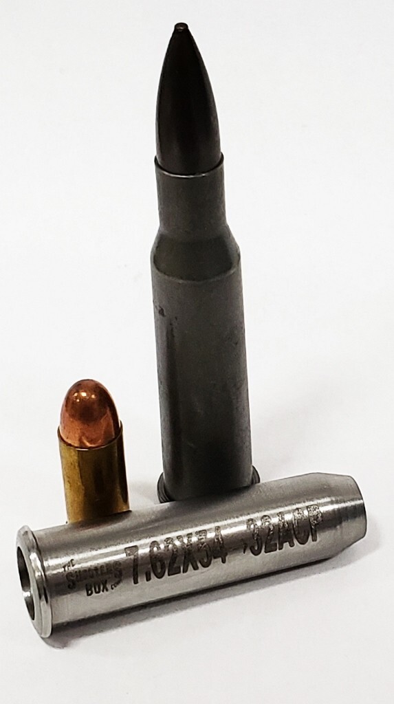 7.62x54 to 32ACP Caliber Adapter -Stainless - Free Case and Free Shipping!