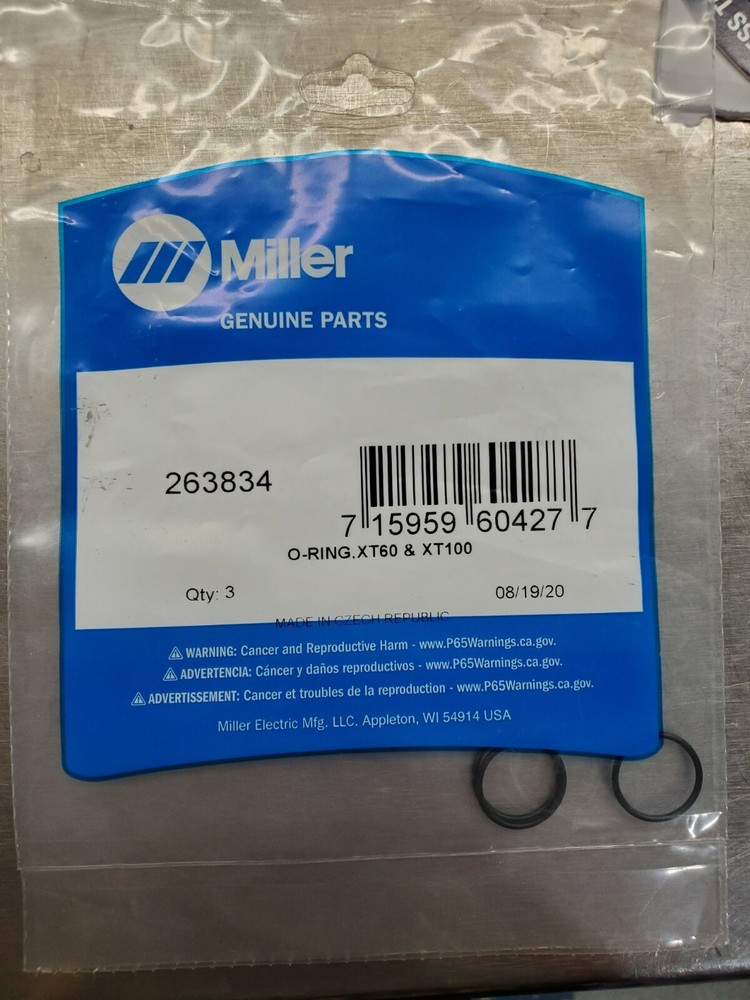 Miller 263834 O-Ring, XT60 & XT100, 3PK