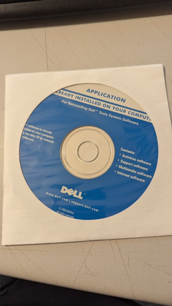 Dell Reinstalling Tools System Software  2003 - 0Y3012 - NEW