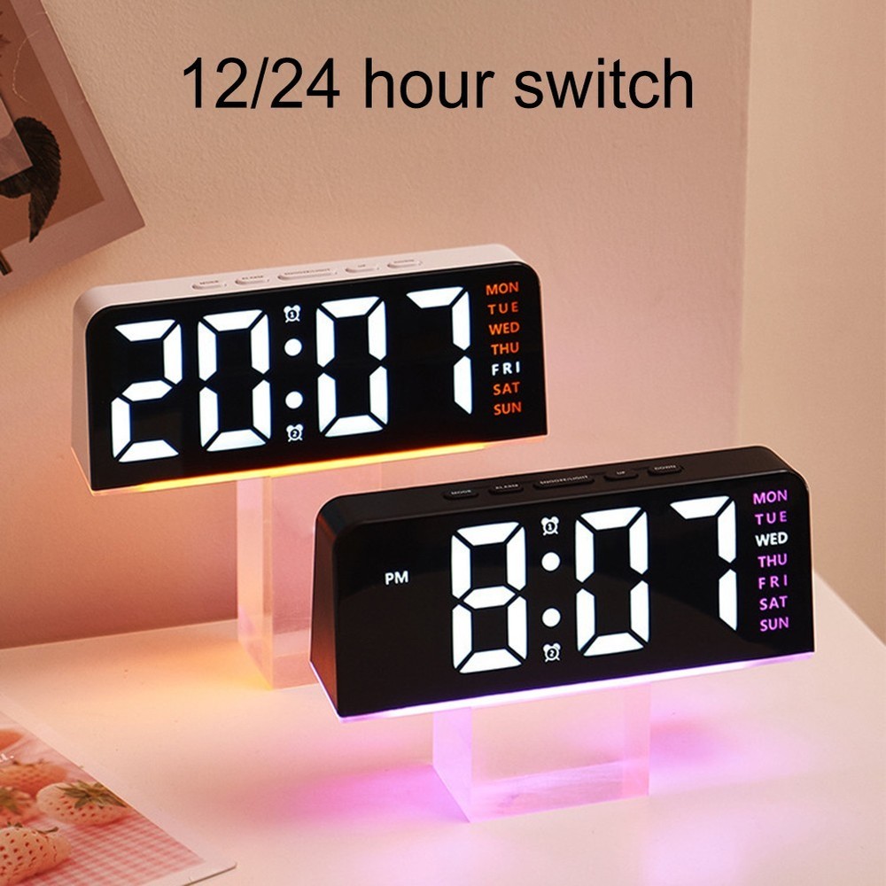 Electronic Clock with Temperature Display and Sound Activated Features