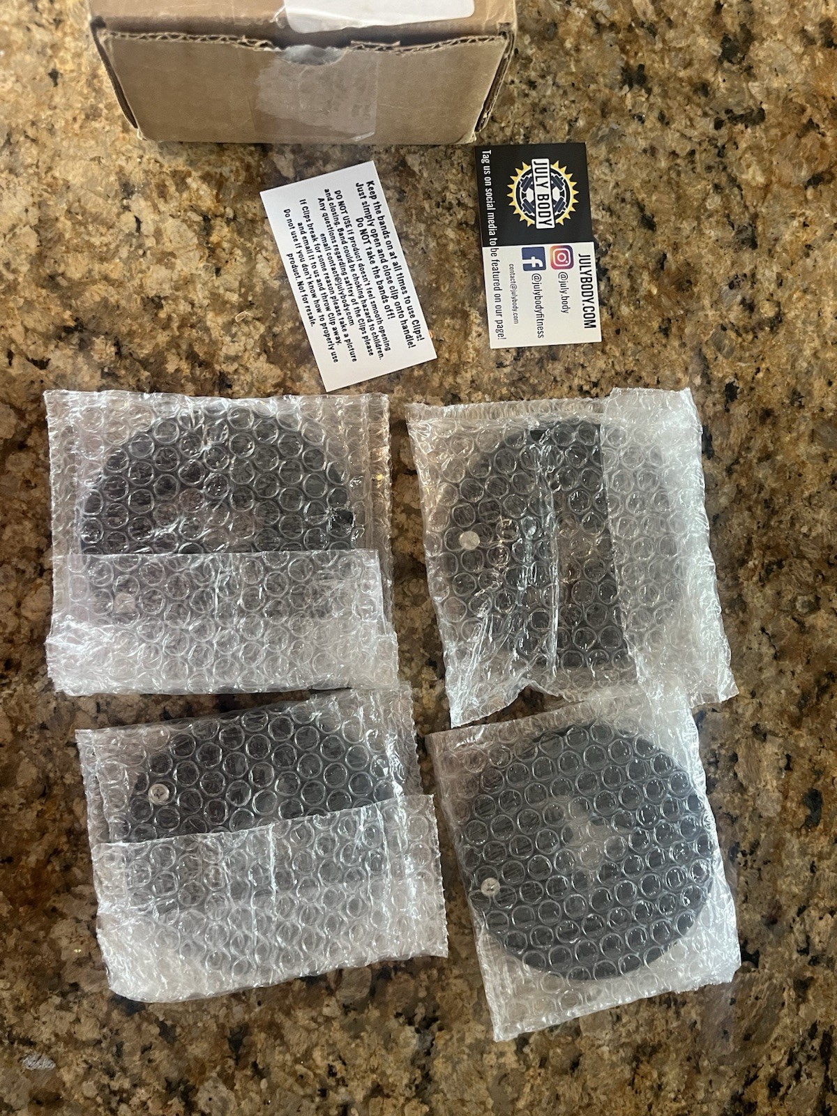 July Body 1.25Lb Weight Clips Set Of 4 (Similar to Micro Gainz)