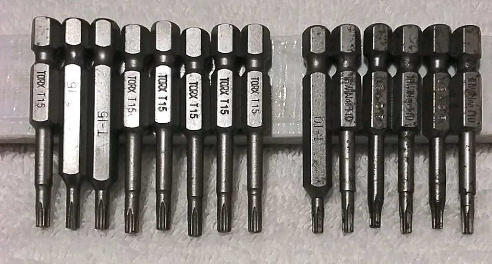 14PC TORX T-10-15 1/4" HEX ×2" LENGTH