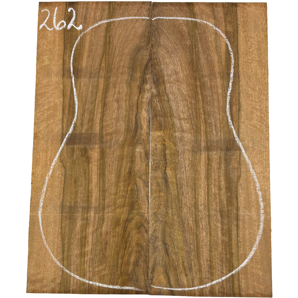 Flame Chocolate Mango Dreadnought Guitar Back Set #262