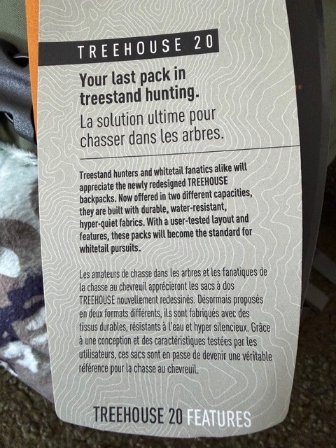 ​Mystery Ranch Treehouse 20 Treestand Pack - NWT - Silent Fabric -DPM Canopy