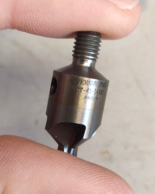 Everede Tool CT-45-1-187 Carbide Threaded Shank Countersink