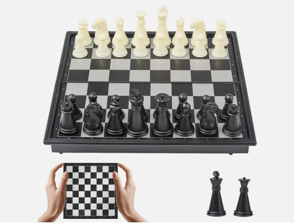 Magnetic Travel Chess Set Mini Portable Folding Board Game Pocket Size 5.9"*