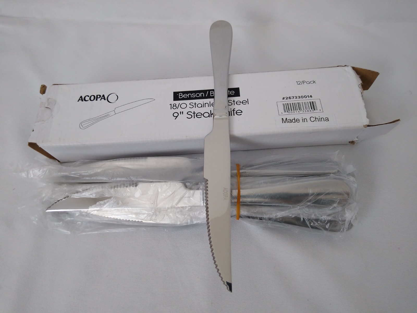 Acopa 18 0 Stainless Steel 9 in Steak Knife 11 Pack Benson Brigitte Flatware