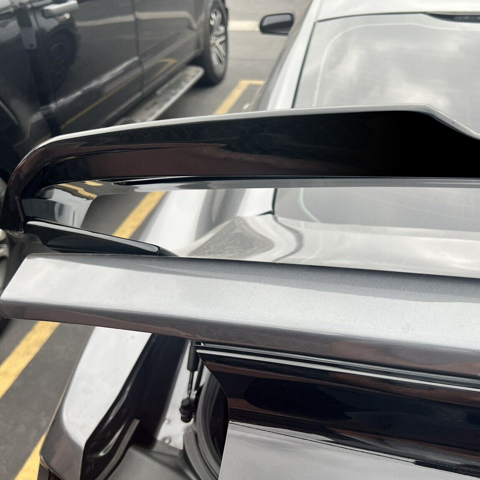 Gloss Black Painted Rear Trunk Spoiler Wing GT-Style For Ford Mustang 2 Dr 15-22