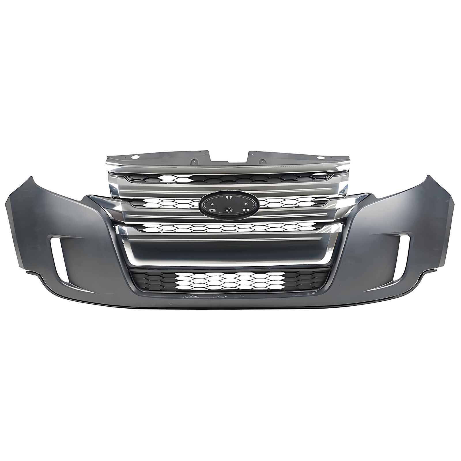 Front Bumper Cover Grille For 2011-2014 Ford Edge Complete Grill Assembly Primed